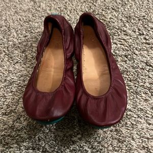 Cherry red tieks ballet flats